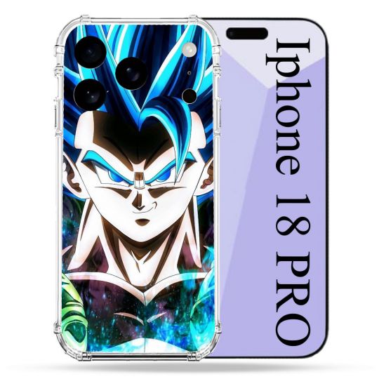 Coque Renforcée Pour Iphone 18 Pro Manga Dragon Ball Gogeta Visage