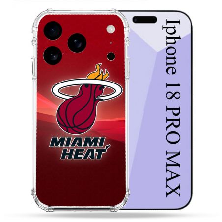 Coque Renforcée Pour Iphone 18 Pro Max Basket Miami Heat