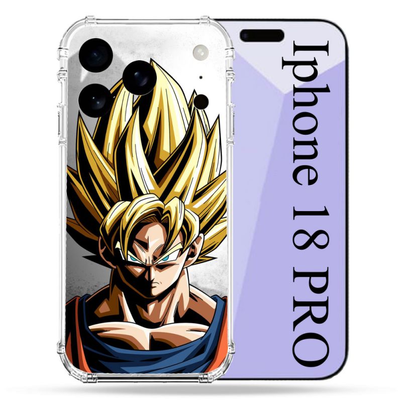 Coque Renforcée Pour Iphone 18 Pro Manga Dragon Ball Sangoku Portrait