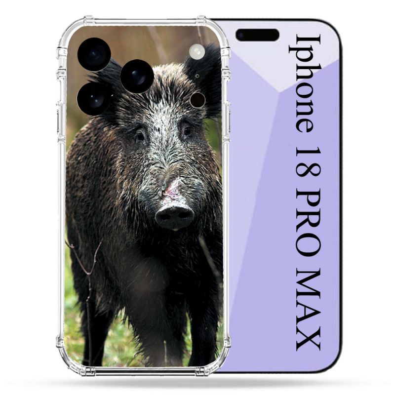 Coque Renforcée Pour Iphone 18 Pro Max Chasse Sanglier bois