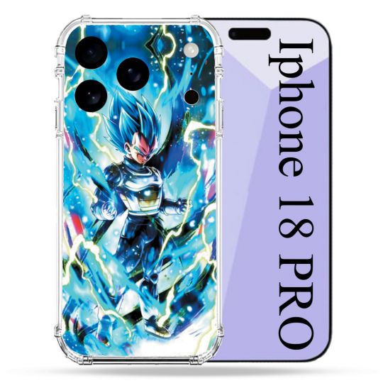 Coque Renforcée Pour Iphone 18 Pro Manga Dragon Ball Vegeta Bleu