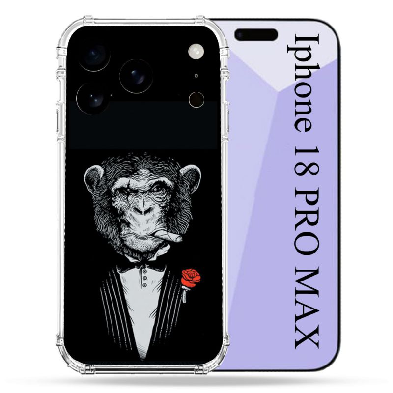 Coque Renforcée Pour Iphone 18 Pro Max Decale Singe Mafia