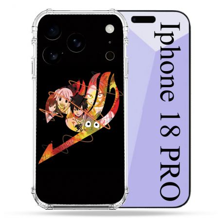 Coque Renforcée Pour Iphone 18 Pro Manga Fairy Tail Logo Noir