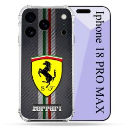 Coque Renforcée Pour Iphone 18 Pro Max Ferrari Carbone