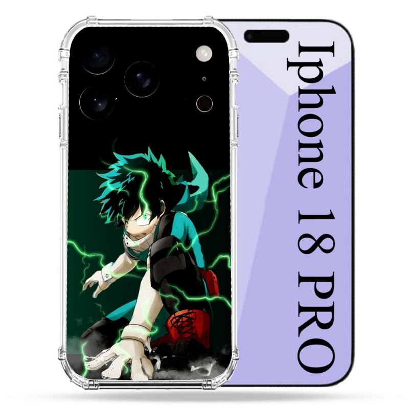Coque Renforcée Pour Iphone 18 Pro Manga My Hero Academia Deku