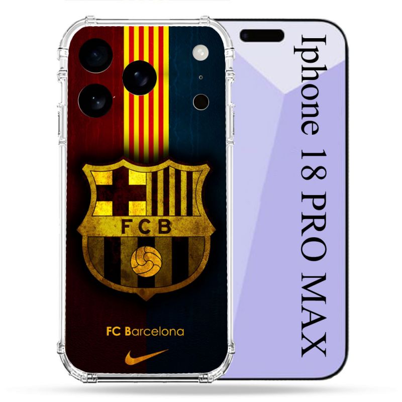 Coque Renforcée Pour Iphone 18 Pro Max Foot FC Barcelone Vintage