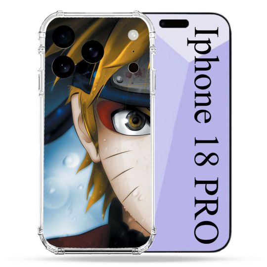 Coque Renforcée Pour Iphone 18 Pro Manga Naruto Blanc