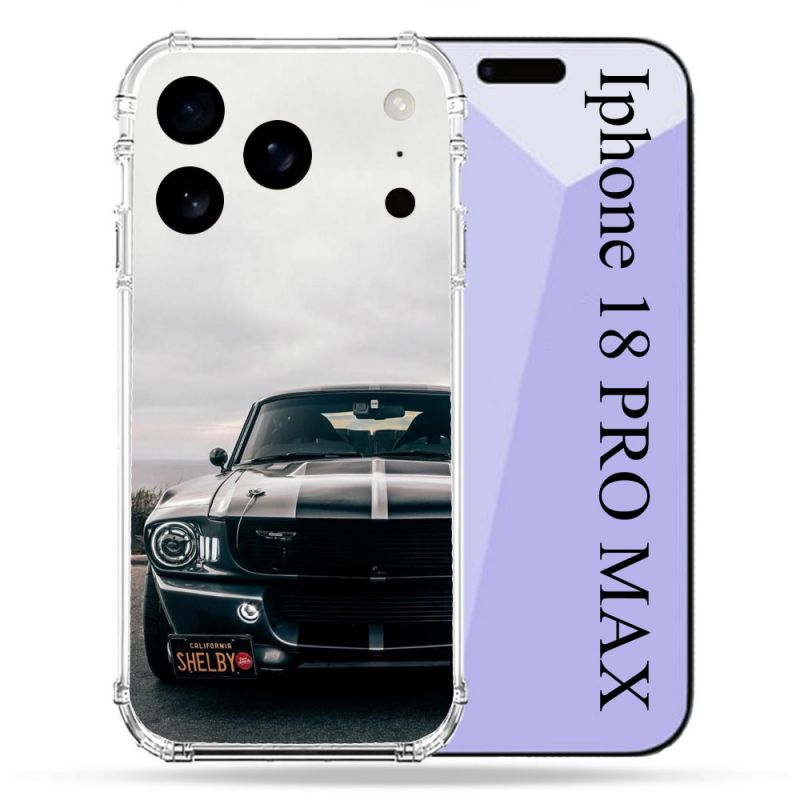 Coque Renforcée Pour Iphone 18 Pro Max Ford Mustang GT500 Vintage