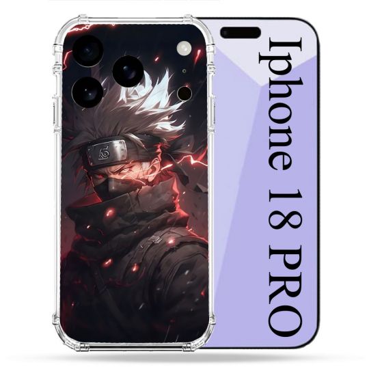 Coque Renforcée Pour Iphone 18 Pro Manga Naruto Kakashi Dark