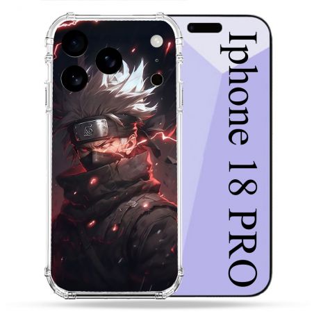 Coque Renforcée Pour Iphone 18 Pro Manga Naruto Kakashi Dark