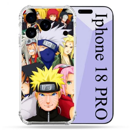 Coque Renforcée Pour Iphone 18 Pro Manga Naruto Team