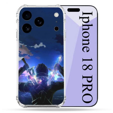 Coque Renforcée Pour Iphone 18 Pro Manga SAO sword Art Online Epee