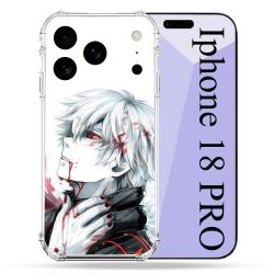 Coque Renforcée Pour Iphone 18 Pro Manga Tokyo Ghoul Kaneki Blanc