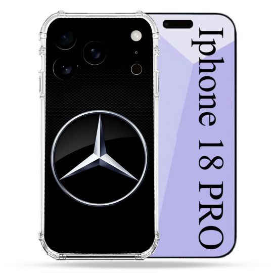 Coque Renforcée Pour Iphone 18 Pro Mercedes Carbone