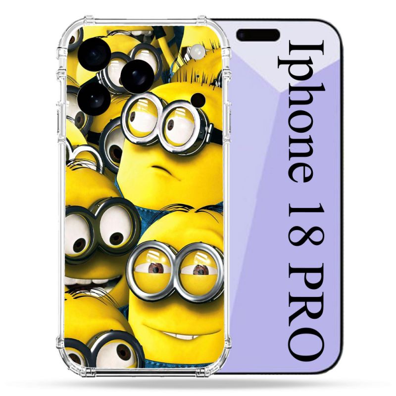 Coque Renforcée Pour Iphone 18 Pro Minions Groupe