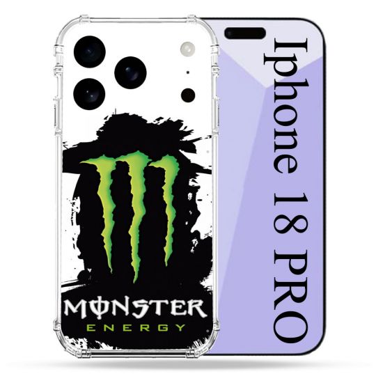 Coque Renforcée Pour Iphone 18 Pro Monster Energy Tache