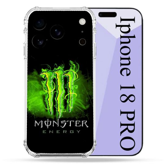 Coque Renforcée Pour Iphone 18 Pro Monster Energy Vert
