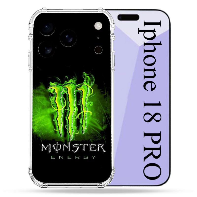 Coque Renforcée Pour Iphone 18 Pro Monster Energy Vert