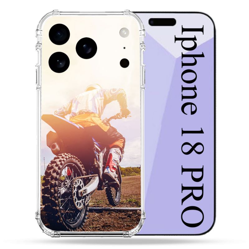 Coque Renforcée Pour Iphone 18 Pro Moto Cross Soleil