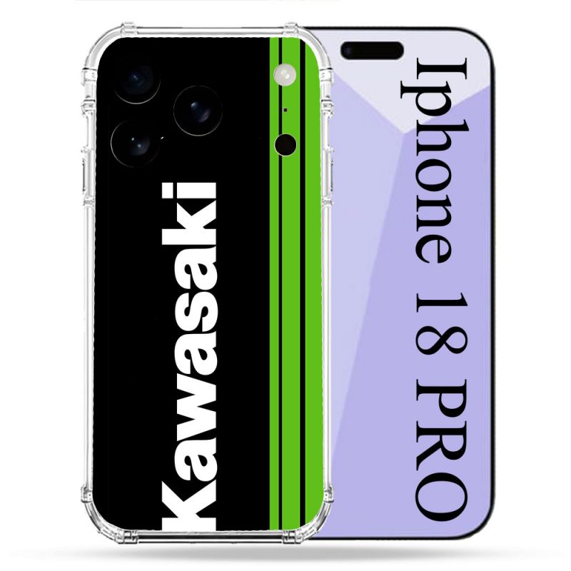 Coque Renforcée Pour Iphone 18 Pro Moto Kawasaki