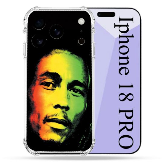 Coque Renforcée Pour Iphone 18 Pro Musique Bob Marley 2