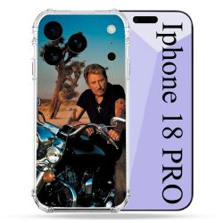 Coque Renforcée Pour Iphone 18 Pro Musique Johnny Hallyday Moto