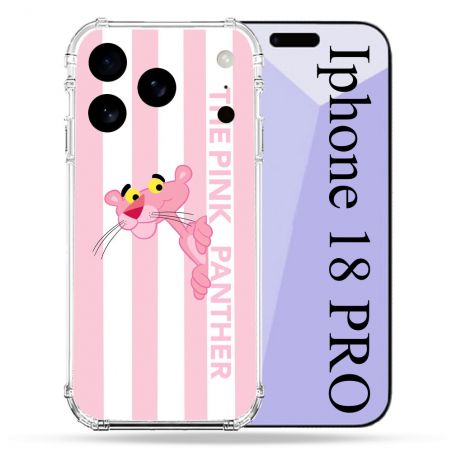 Coque Renforcée Pour Iphone 18 Pro Panthere Rose