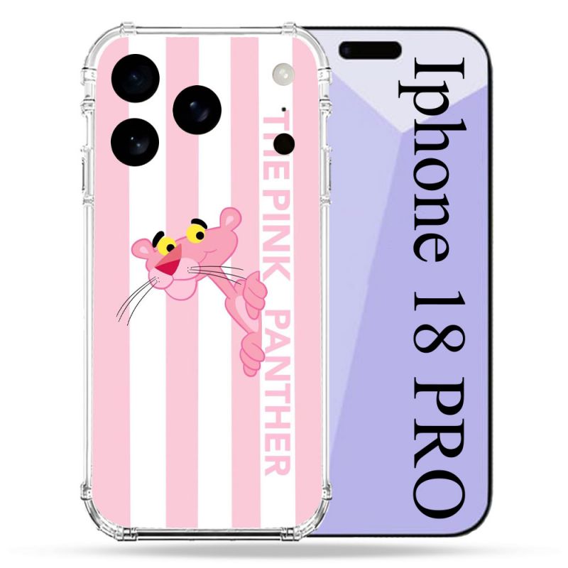 Coque Renforcée Pour Iphone 18 Pro Panthere Rose