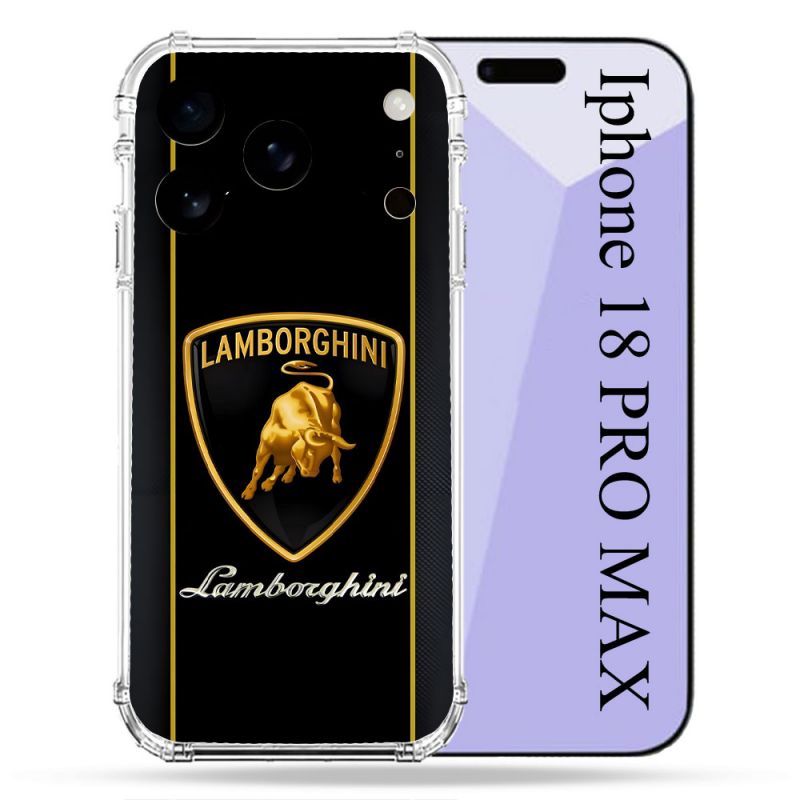 Coque Renforcée Pour Iphone 18 Pro Max Lamborghini Carbone