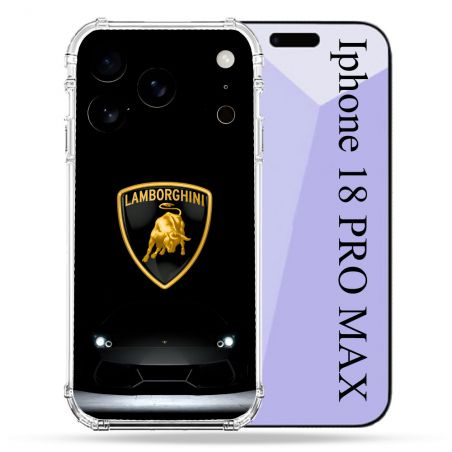 Coque Renforcée Pour Iphone 18 Pro Max Lamborghini Noir