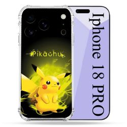 Coque Renforcée Pour Iphone 18 Pro Pokemon Pikachu Eclair