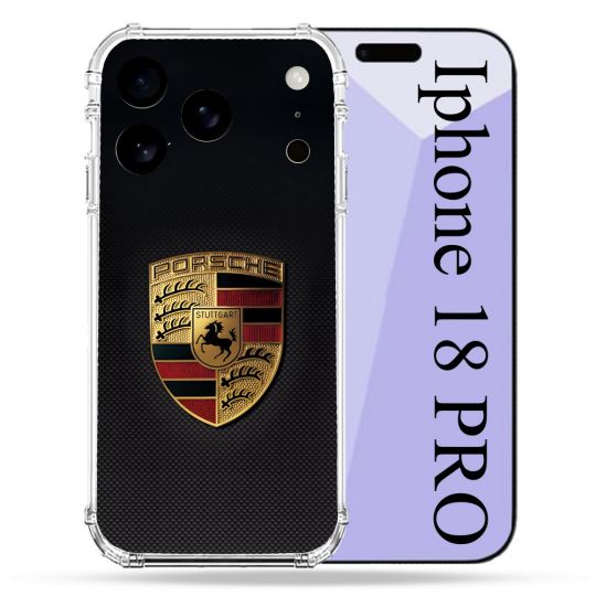 Coque Renforcée Pour Iphone 18 Pro Porsche Carbone