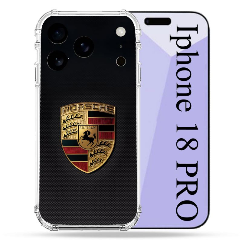 Coque Renforcée Pour Iphone 18 Pro Porsche Carbone