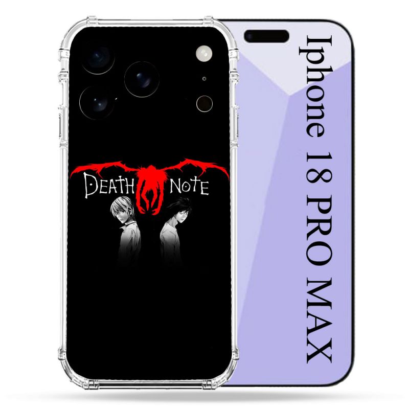 Coque Renforcée Pour Iphone 18 Pro Max Manga Death Note Noir