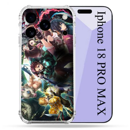 Coque Renforcée Pour Iphone 18 Pro Max Manga Demon Slayer Groupe