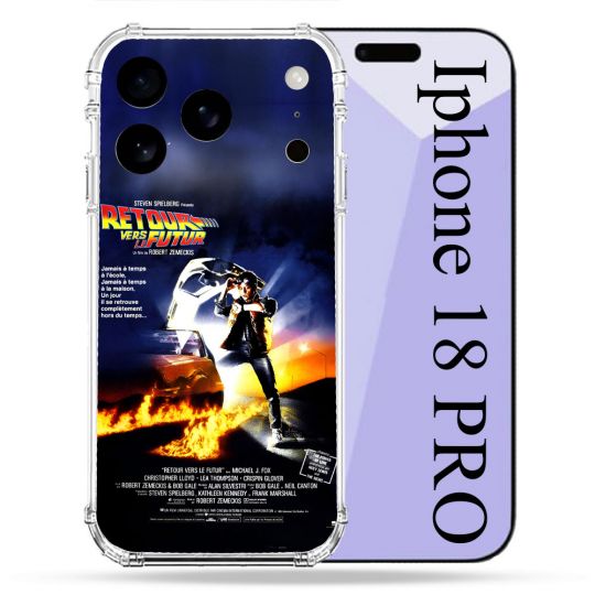 Coque Renforcée Pour Iphone 18 Pro Retour Vers Le Futur Affiche