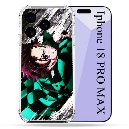 Coque Renforcée Pour Iphone 18 Pro Max Manga Demon Slayer Tanjiro