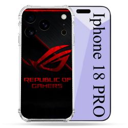 Coque Renforcée Pour Iphone 18 Pro ROG Rouge