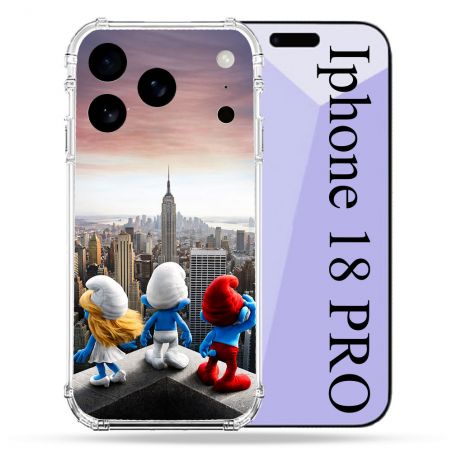 Coque Renforcée Pour Iphone 18 Pro Schtroumpfs New York