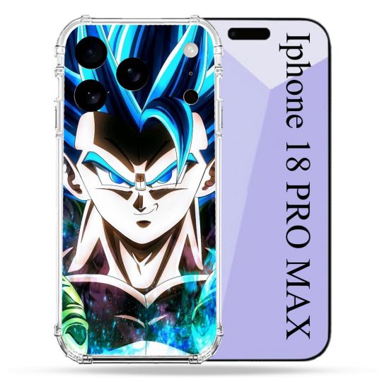 Coque Renforcée Pour Iphone 18 Pro Max Manga Dragon Ball Gogeta Visage