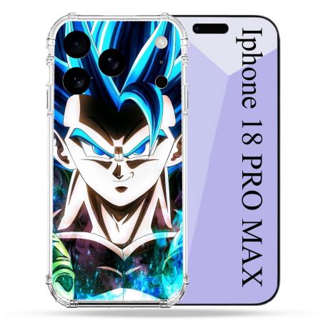 Coque Renforcée Pour Iphone 18 Pro Max Manga Dragon Ball Gogeta Visage