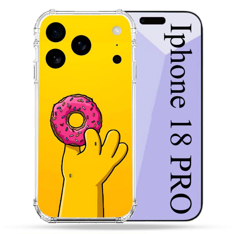 Coque Renforcée Pour Iphone 18 Pro Simpson Donuts
