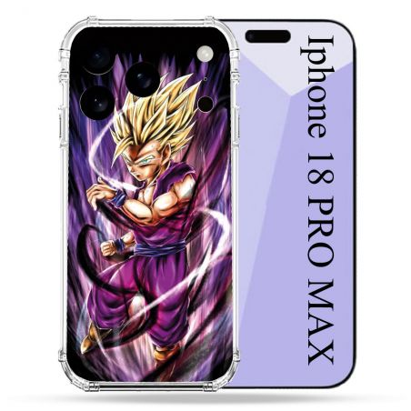 Coque Renforcée Pour Iphone 18 Pro Max Manga Dragon Ball Sangohan Violet