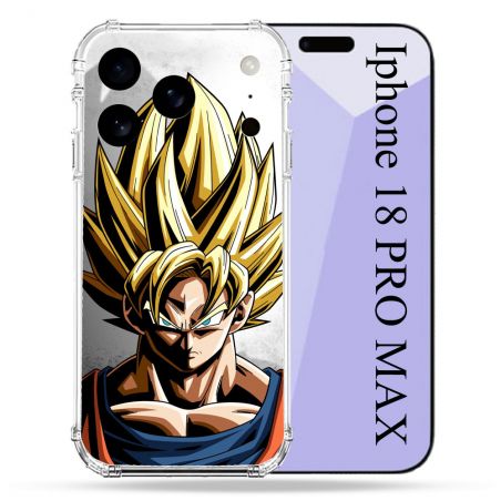Coque Renforcée Pour Iphone 18 Pro Max Manga Dragon Ball Sangoku Portrait