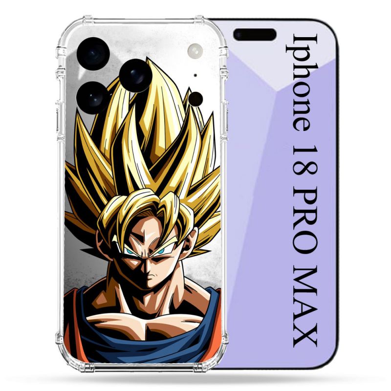 Coque Renforcée Pour Iphone 18 Pro Max Manga Dragon Ball Sangoku Portrait