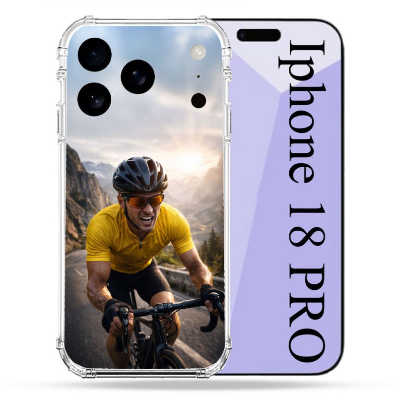 Coque Renforcée Pour Iphone 18 Pro Sport Cyclisme Maillot Jaune