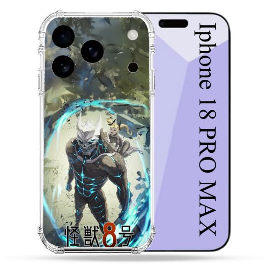 Coque Renforcée Pour Iphone 18 Pro Max Manga Kaiju N° 8 Kafka Hibino