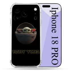 Coque Renforcée Pour Iphone 18 Pro Star Wars - Yoda bebe noir
