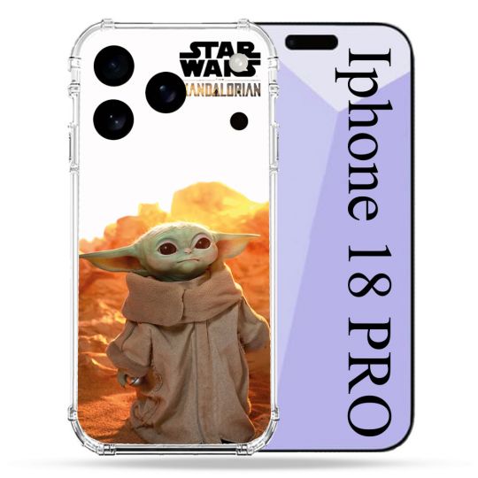 Coque Renforcée Pour Iphone 18 Pro Star Wars - Yoda bebe soleil