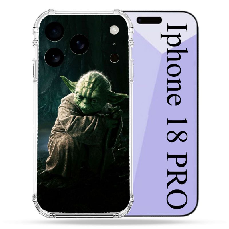 Coque Renforcée Pour Iphone 18 Pro Star Wars - Yoda sombre